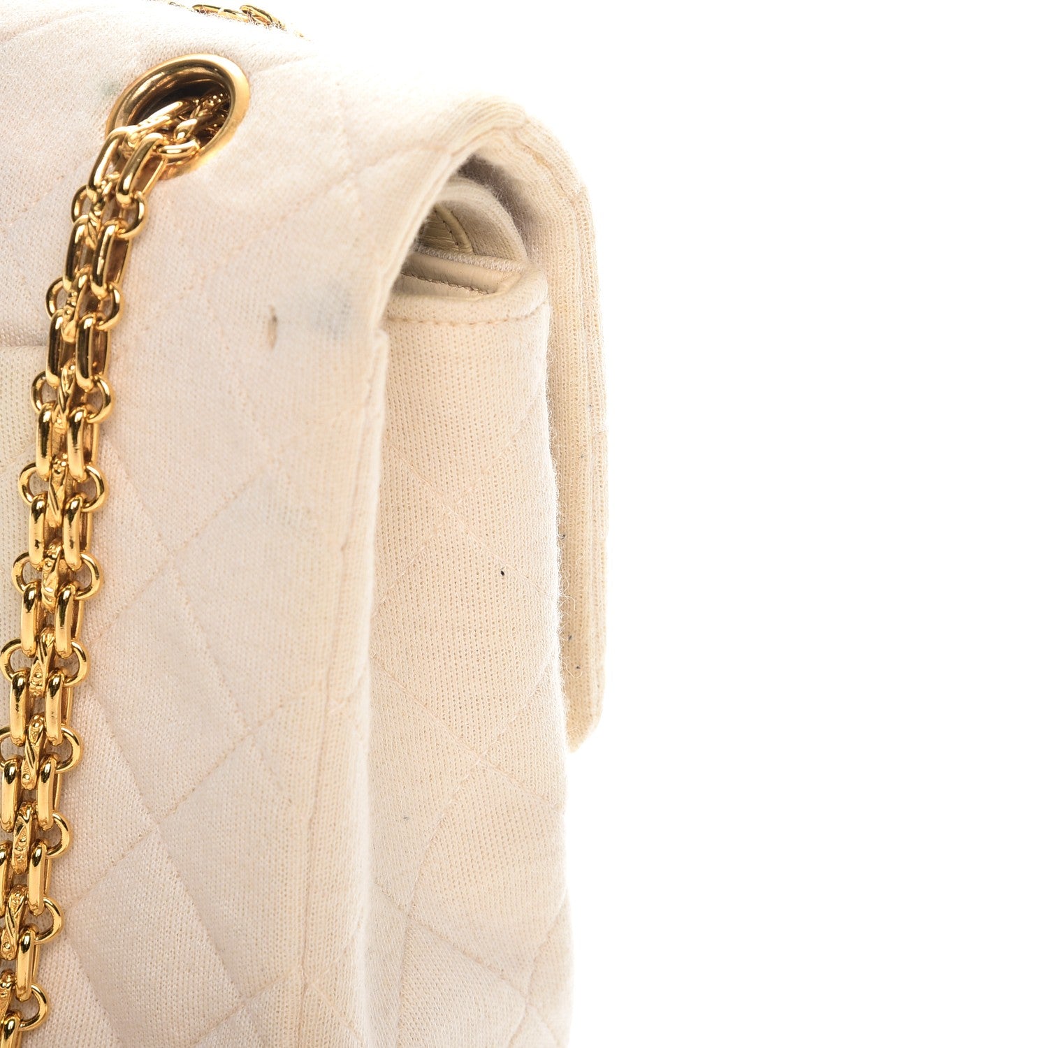 Chanel Jersey Quilted Medium Double Flap Beige 12 of 18