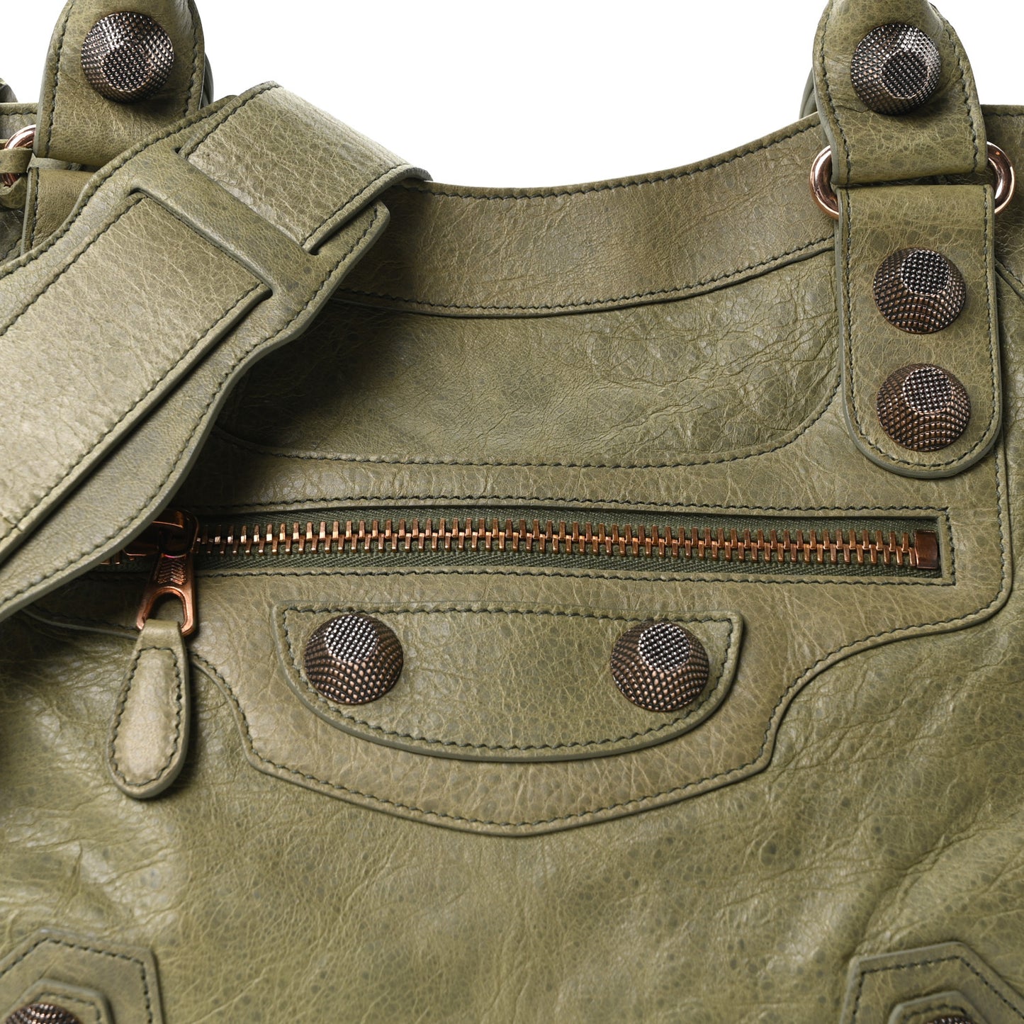 Agneau Giant 21 Rose Gold Hardware Vert Militaire