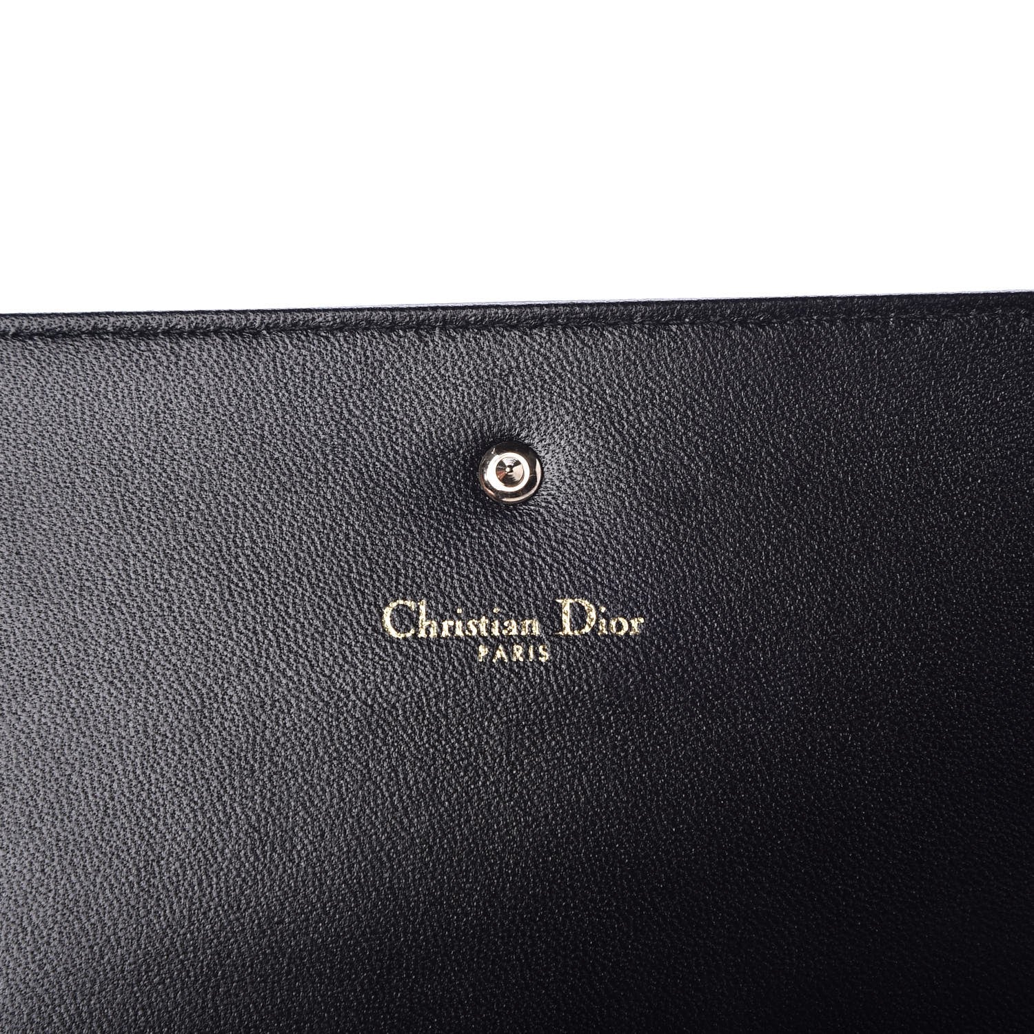 Christian Dior Grained Calfskin Diorama Croisiere Chain Wallet Black 6 of 7