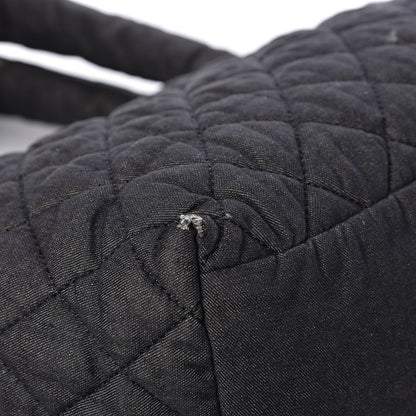 Chanel Canvas Nylon Quilted Small Coco Cocoon Reversible Tote Black 10 of 14