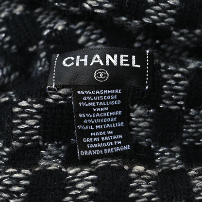 Chanel Cashmere Blend CC Beanie Hat Grey Black 4 of 4
