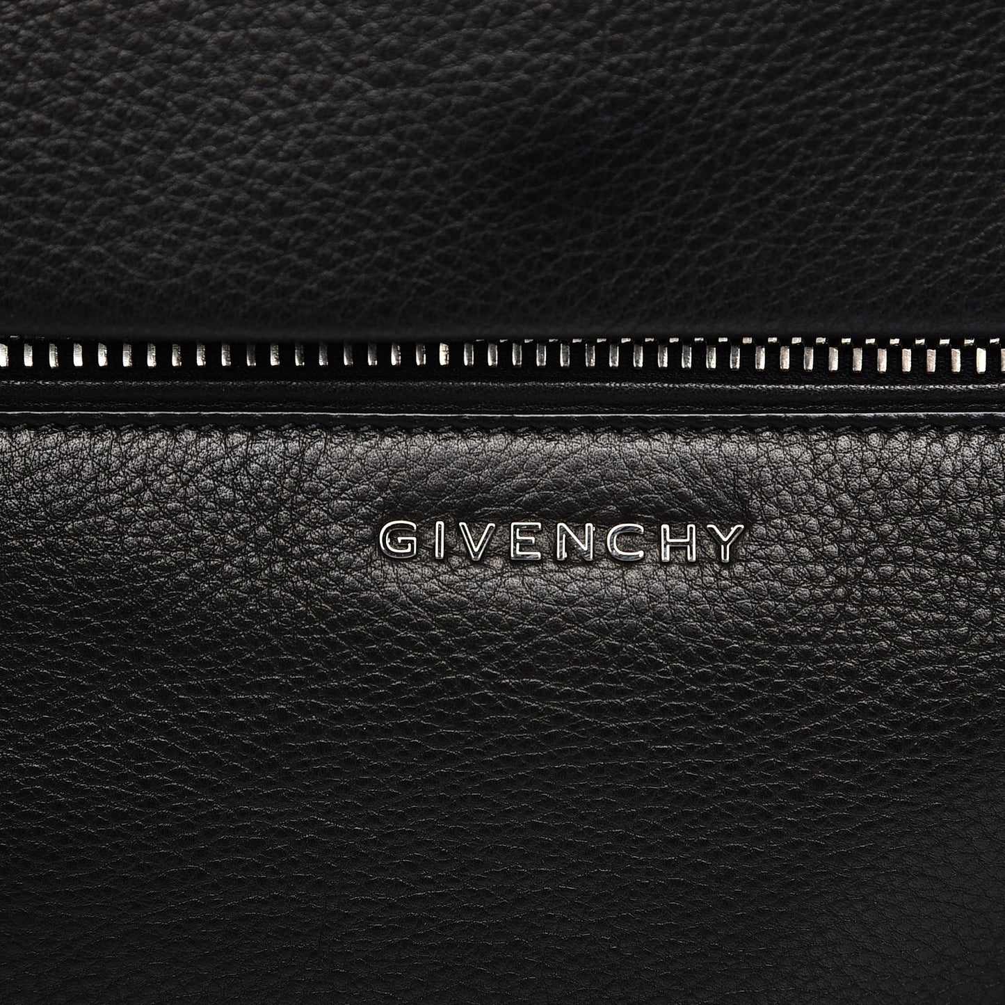 Waxy Grained Calfskin Medium Pandora Pure Flap Bag Black