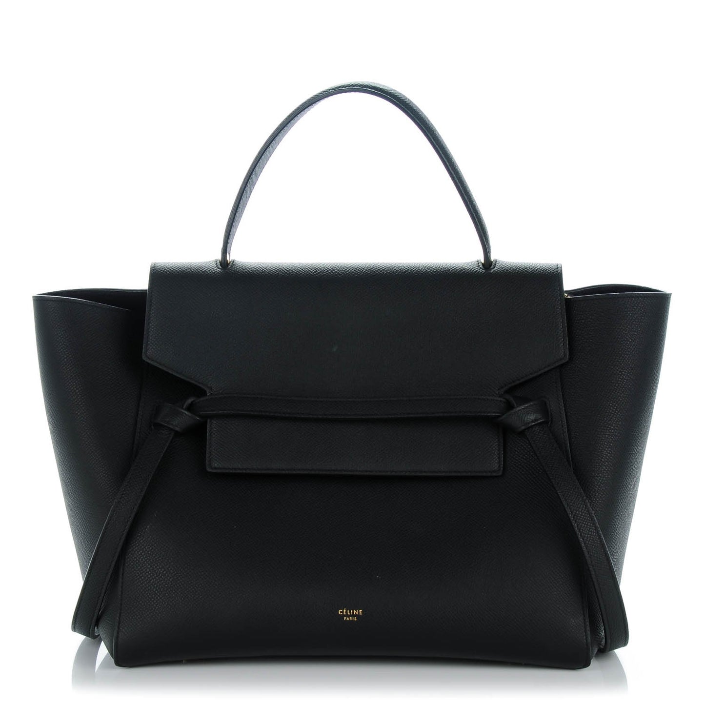 Baby Grained Calfskin Mini Belt Bag Black