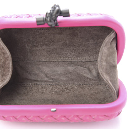 Bottega Veneta Nappa Intrecciato Metallic Placcato Knot Clutch Rose Shock 5 of 6