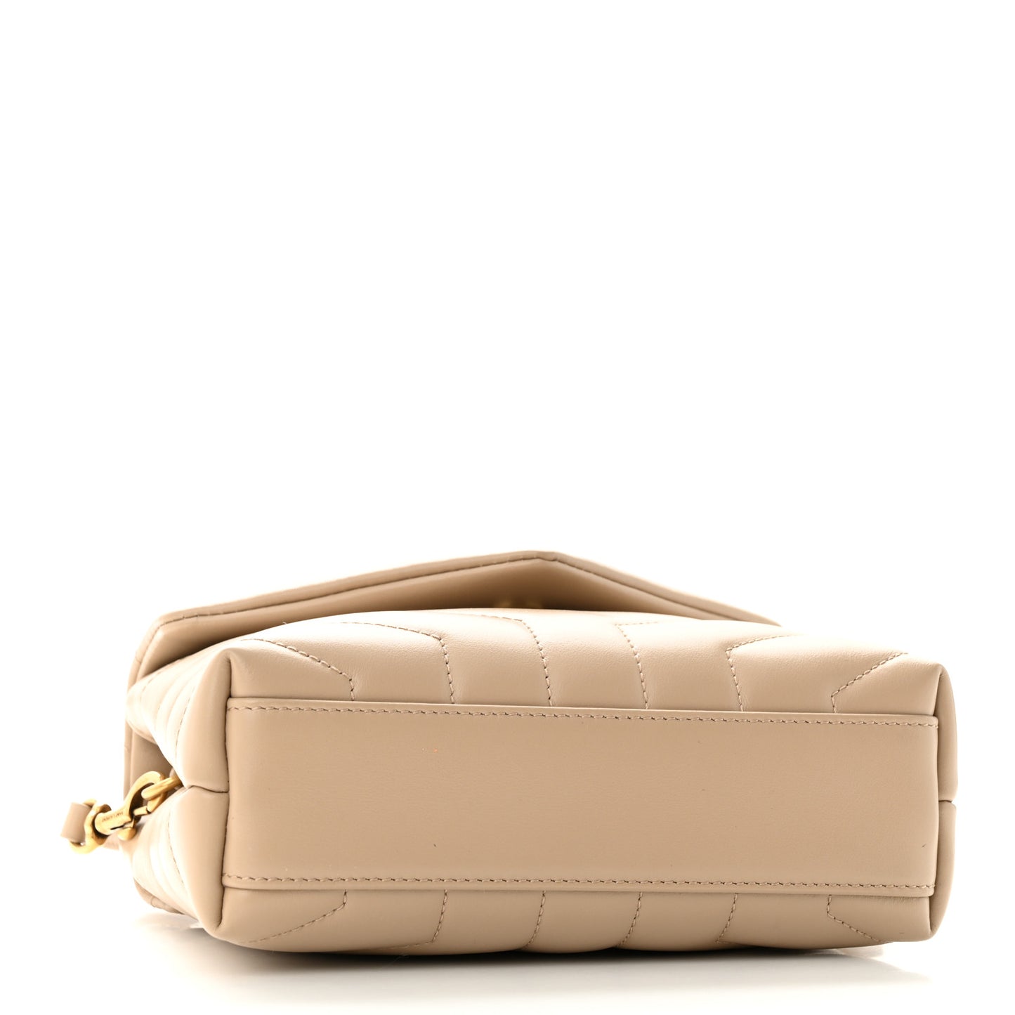 Calfskin Y Quilted Monogram Toy Loulou Crossbody Bag Dark Beige