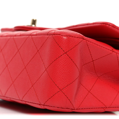 Chanel Caviar Quilted Medium Double Flap Red 10 of 11