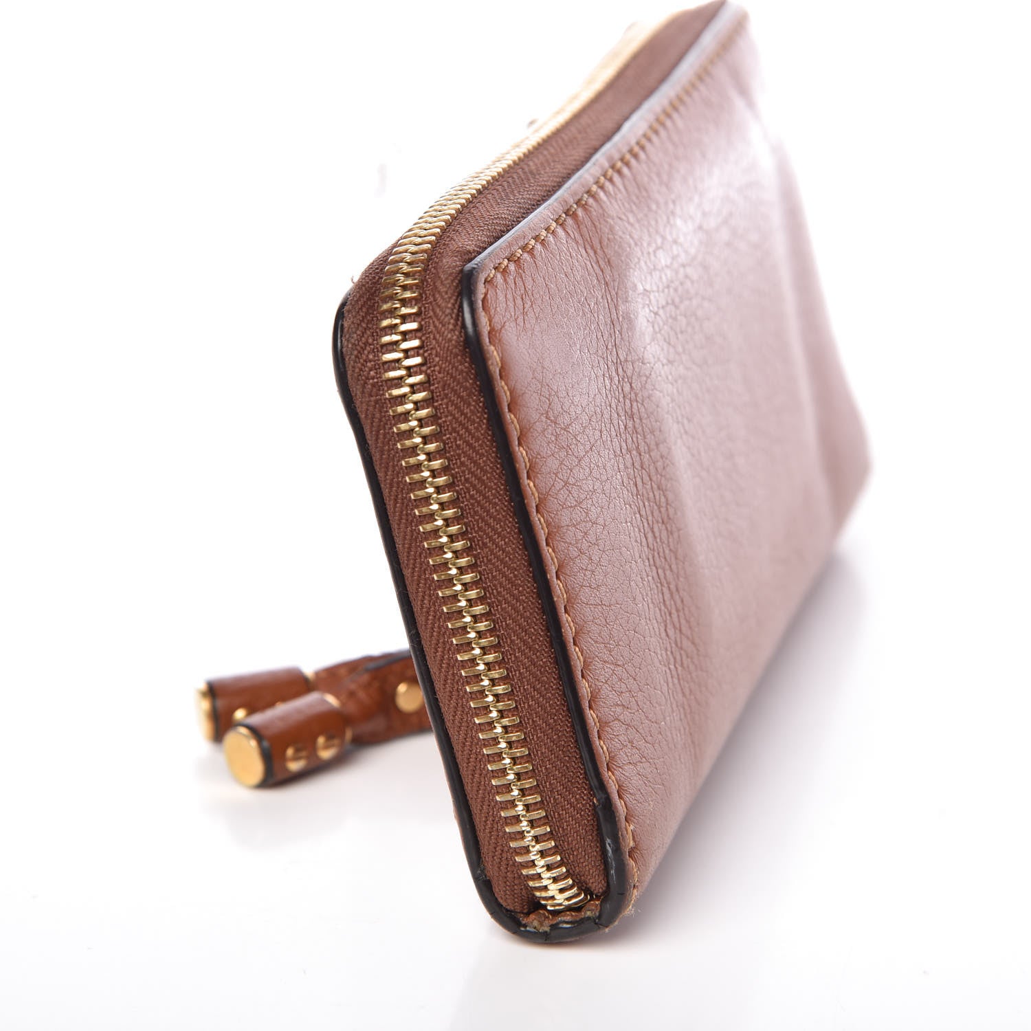 Chloe Grained Calfskin Marcie Long Zip Around Wallet Tan 12 of 18