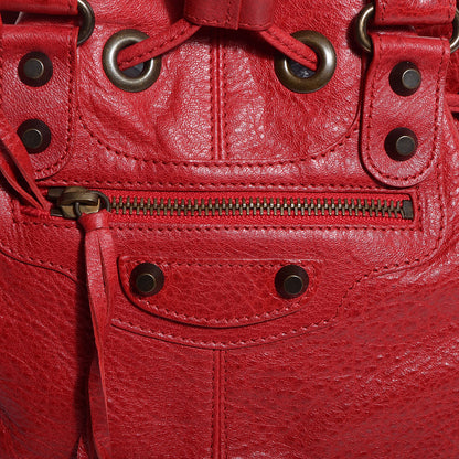 Balenciaga Agneau Classic Hardware Mini Pompon Coquelicot 10 of 11