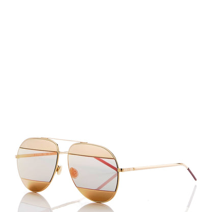 Christian Dior Split 1 Aviator Sunglasses Rose Gold 1 of 8