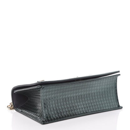 Christian Dior Metallic Patent Micro-Cannage Medium Diorama Flap Bag Malachite Green 4 of 14