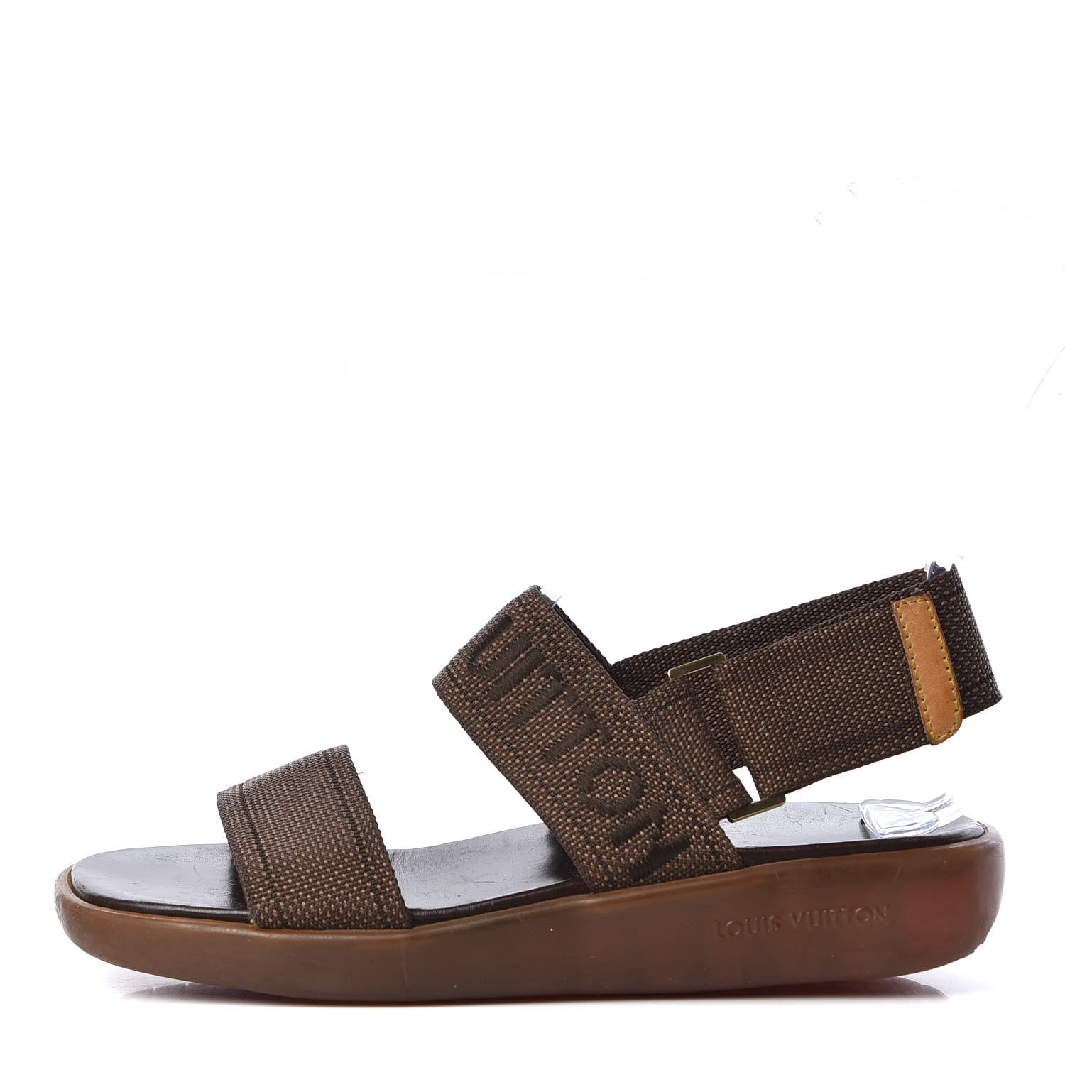 Louis Vuitton Nylon Platform Flat Sandals 39.5 Brown 1 of 10