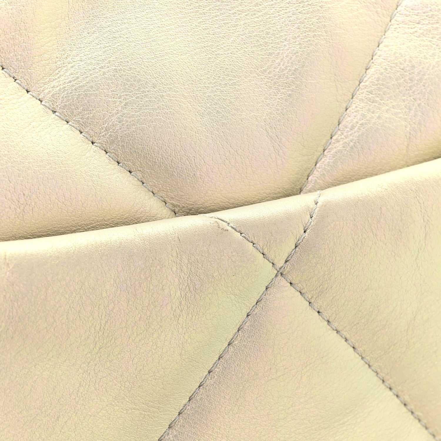 Chanel Iridescent Calfskin Quilted Medium Chanel 19 Flap White 11 of 14