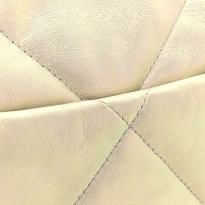 Chanel Iridescent Calfskin Quilted Medium Chanel 19 Flap White 11 of 14