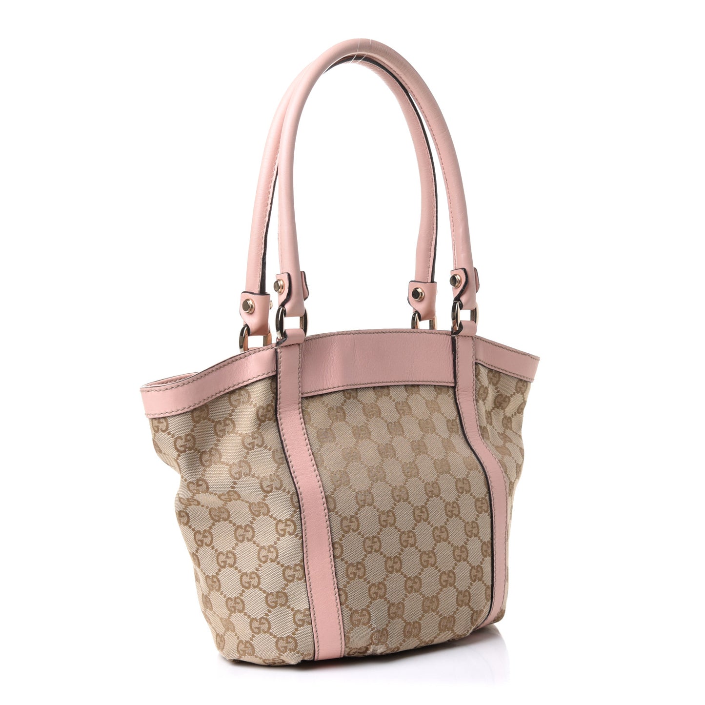 Monogram Small Gold D Ring Tote Pink