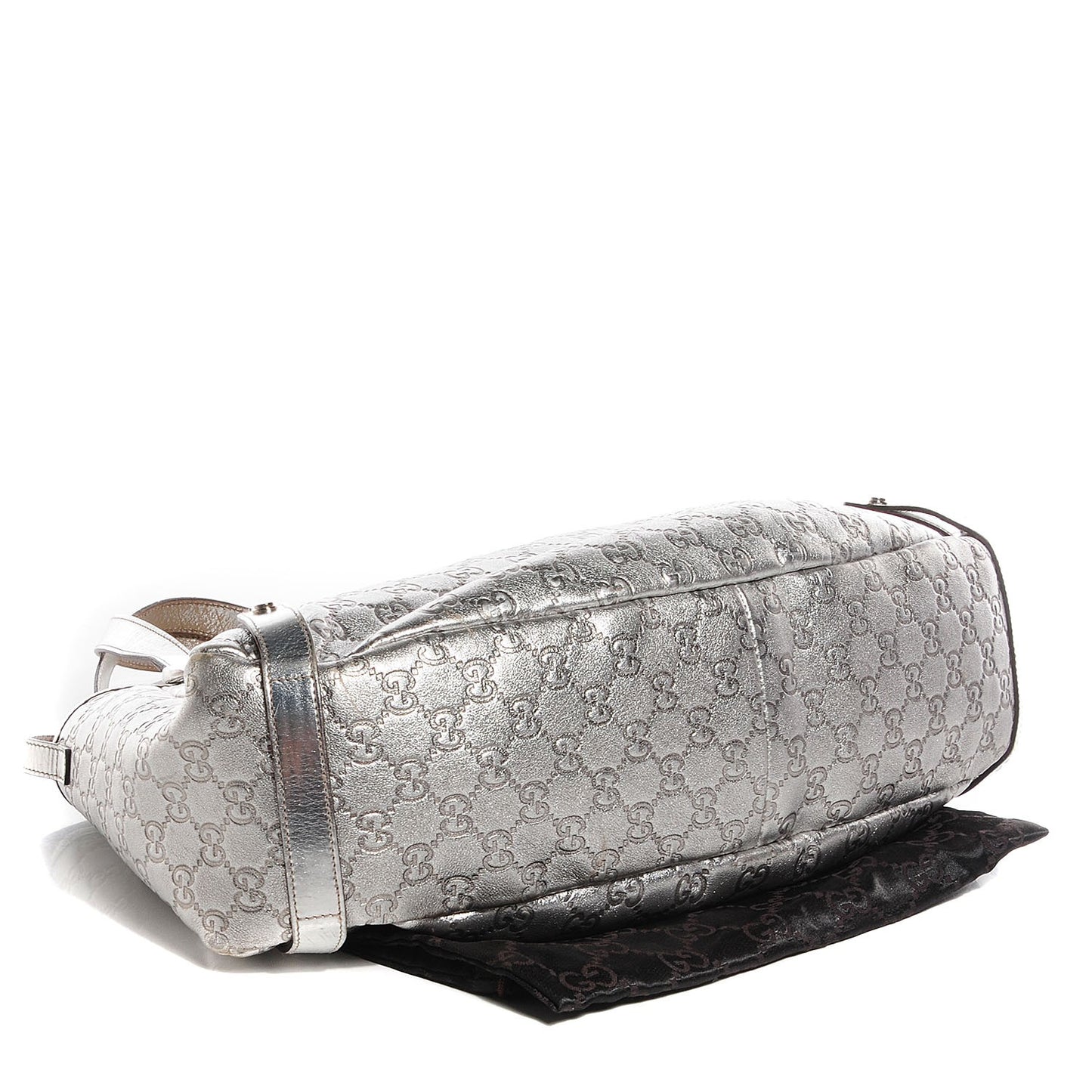 Guccissima Medium Abbey Shoulder Bag Silver