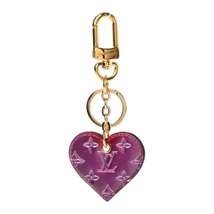 Louis Vuitton Vernis Degrade Love Lock Heart Key Holder Bag Charm Pink Red 1 of 3