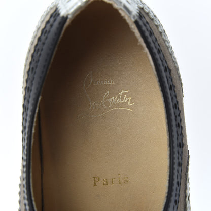 Christian Louboutin Patent Gomme Suede Mens Golfito Flat Sneakers 44.5 Version Mastic 7 of 11
