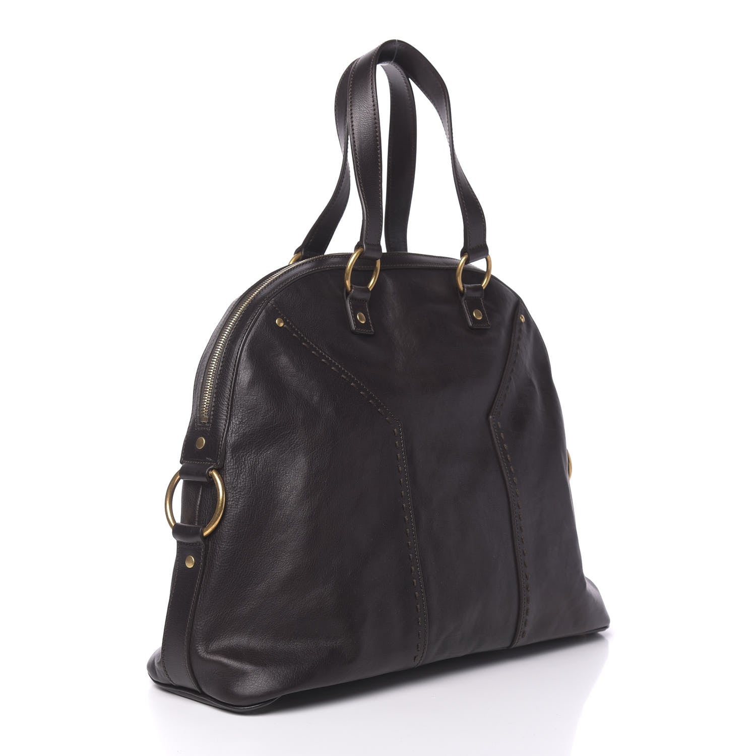 Saint Laurent Calfskin Oversized Muse Brown 3 of 10