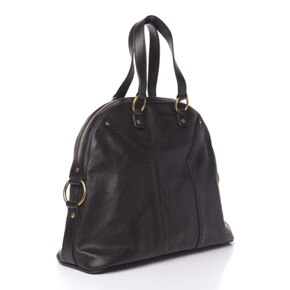 Saint Laurent Calfskin Oversized Muse Brown 3 of 10