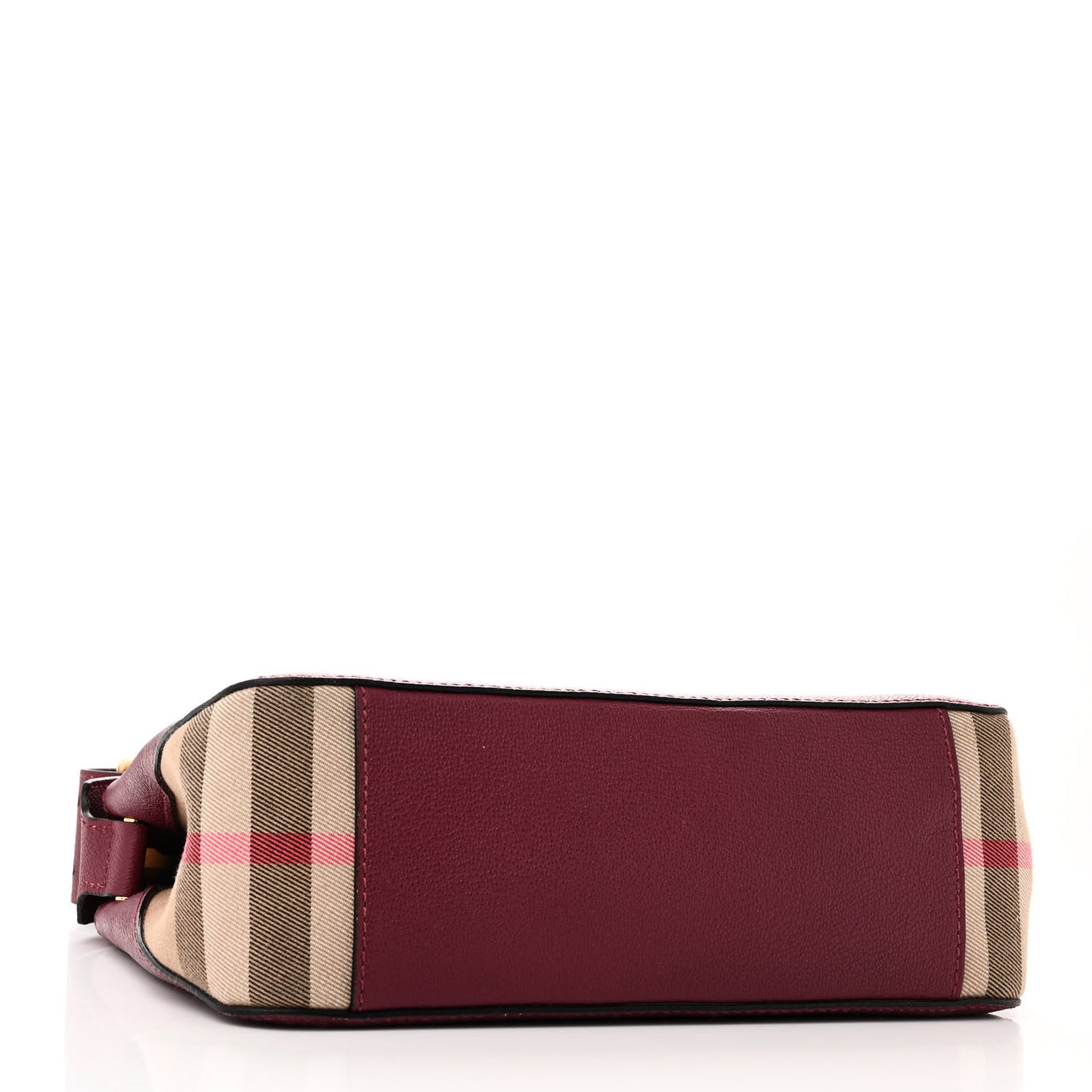 Soft Grain Calfskin House Check Small Helmsley Crossbody Dark Plum