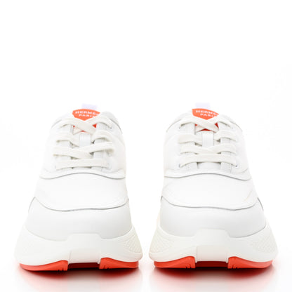 Hermes Mesh Calfskin Womens Giga Sneakers 38 White 2 of 11
