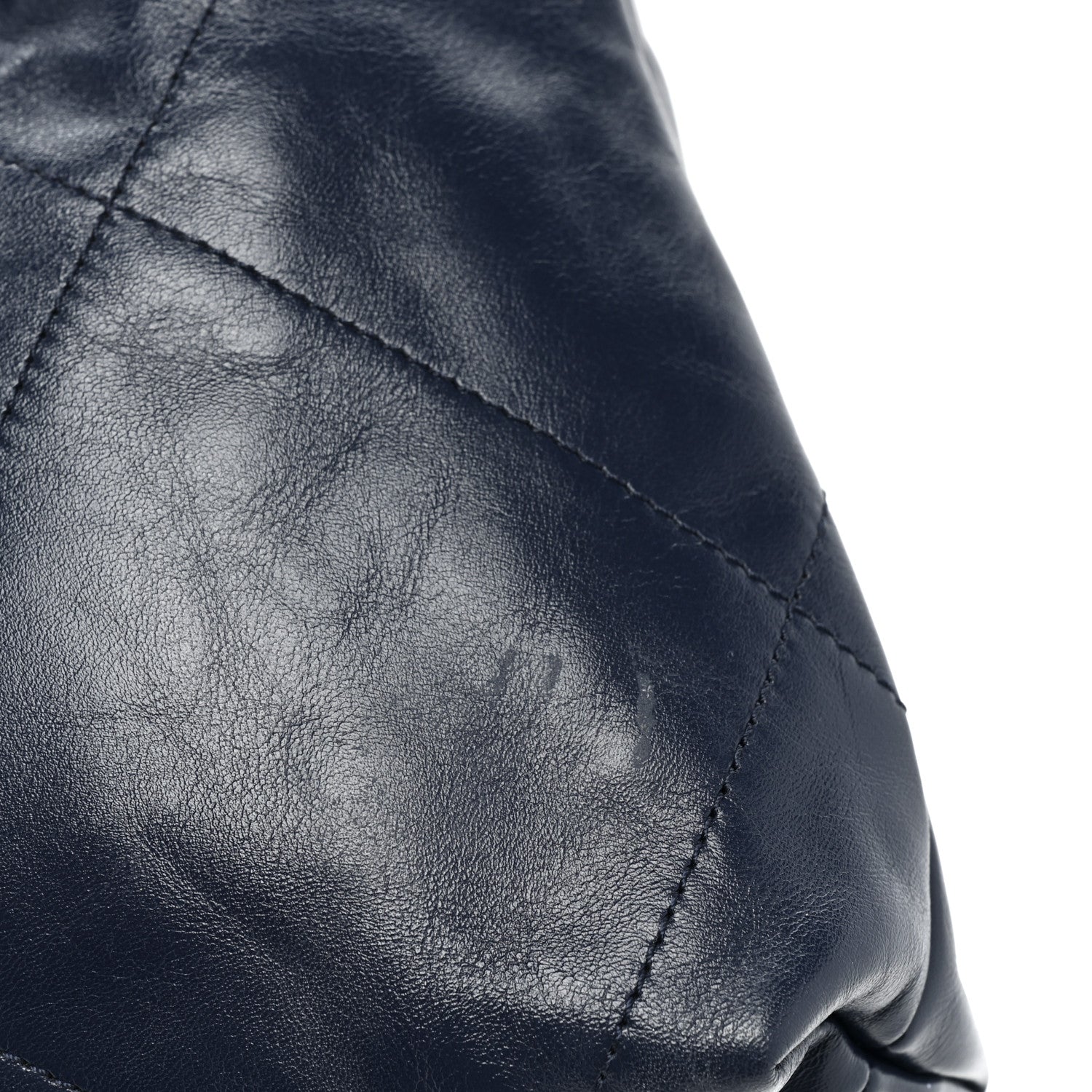 Chanel Shiny Calfskin Quilted Mini Chanel 22 Navy Blue 9 of 10