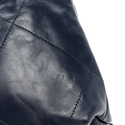 Chanel Shiny Calfskin Quilted Mini Chanel 22 Navy Blue 9 of 10