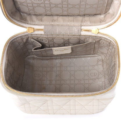 Christian Dior Lambskin Cannage Vanity Case White 5 of 9
