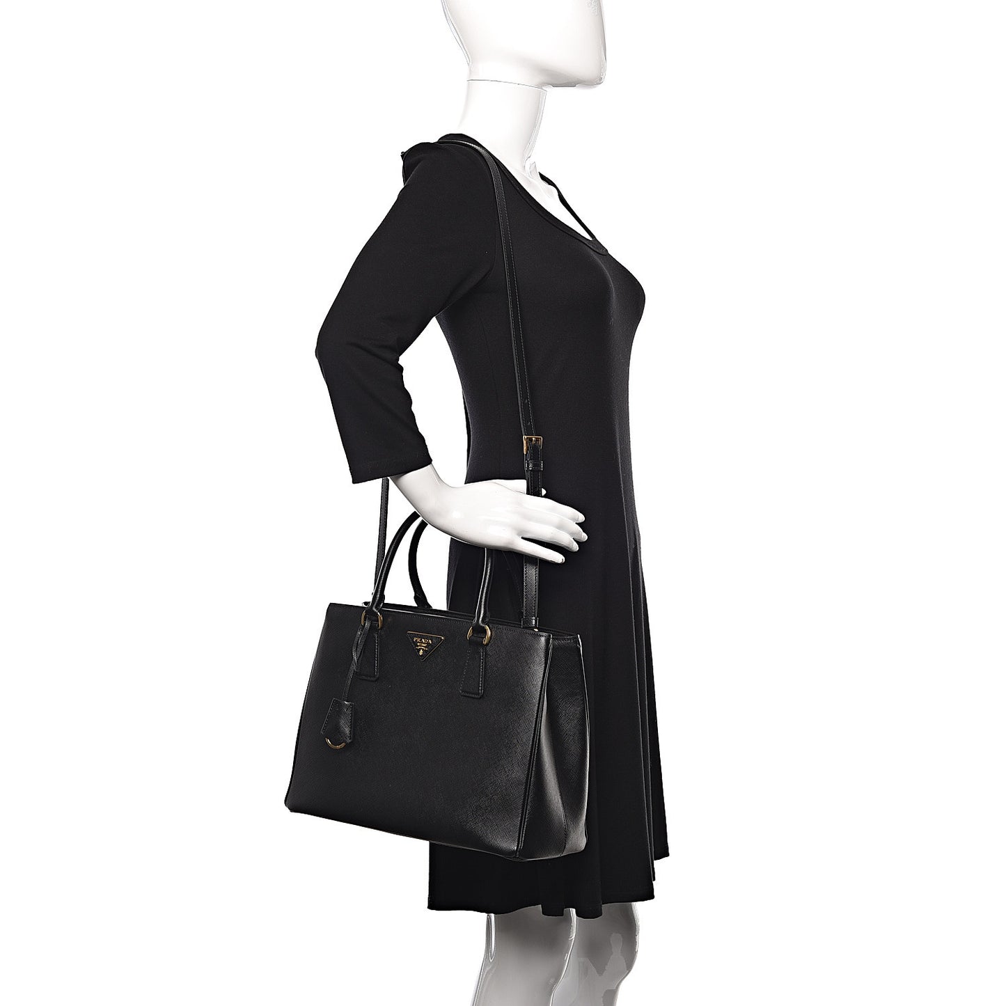 Saffiano Lux Small Tote Nero Black