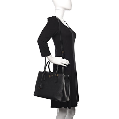 Prada Saffiano Lux Small Tote Nero Black 2 of 10