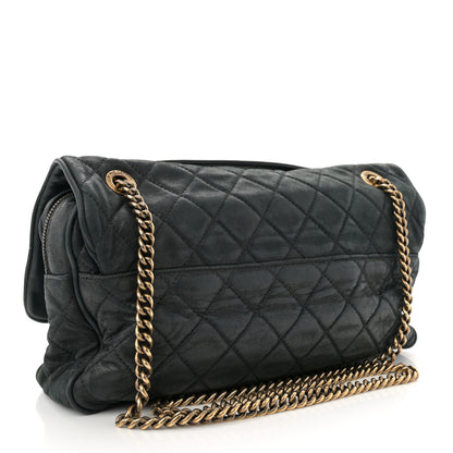 Chanel Iridescent Calfskin Quilted Large Shiva Flap Black 2 of 13