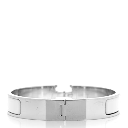 Hermes Enamel Narrow Clic Clac H Bracelet GM White 3 of 5