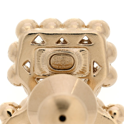 Chanel Resin Crystal Pearl Perfume Bottle CC Brooch White Gold 4 of 5