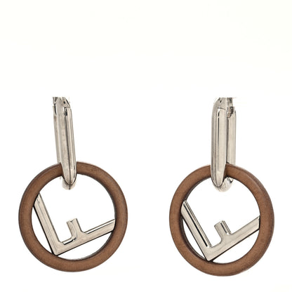 Fendi Metal FF Hoop Earrings Silver 1 of 4