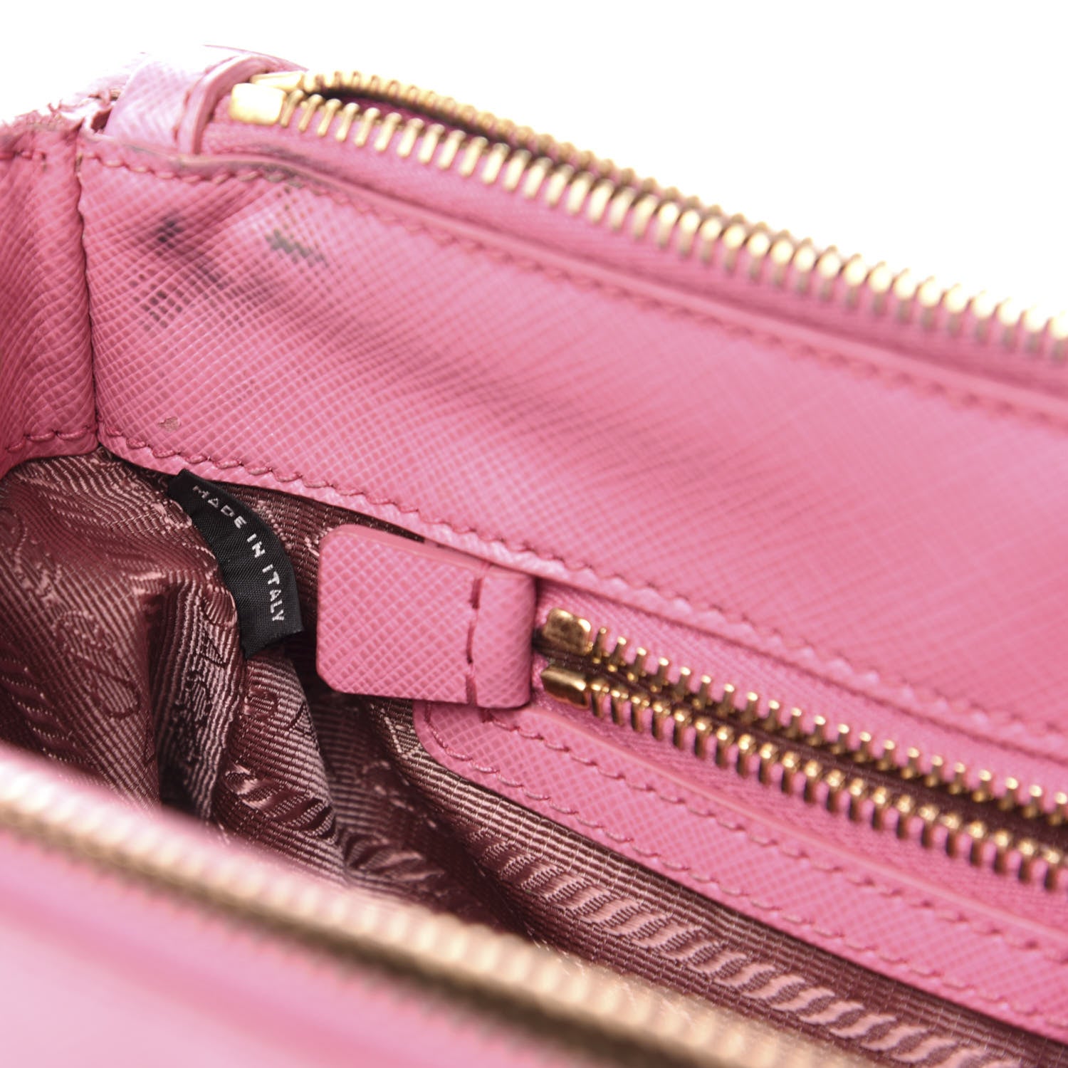 Prada Saffiano Medium Double Zip Galleria Tote Begonia 8 of 16