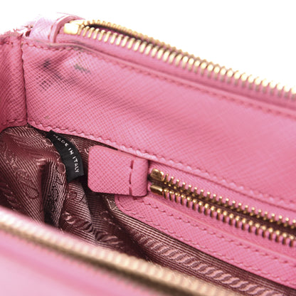 Prada Saffiano Medium Double Zip Galleria Tote Begonia 8 of 16