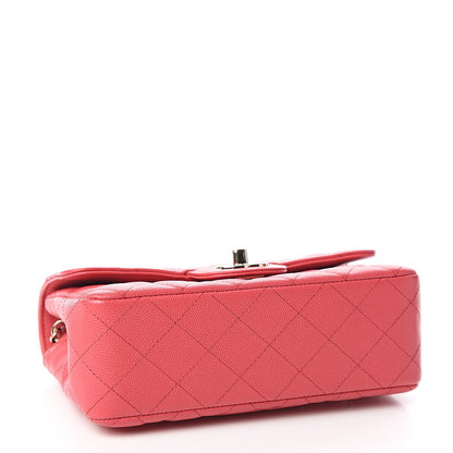 Chanel Caviar Quilted Mini Rectangular Flap Dark Pink 3 of 10