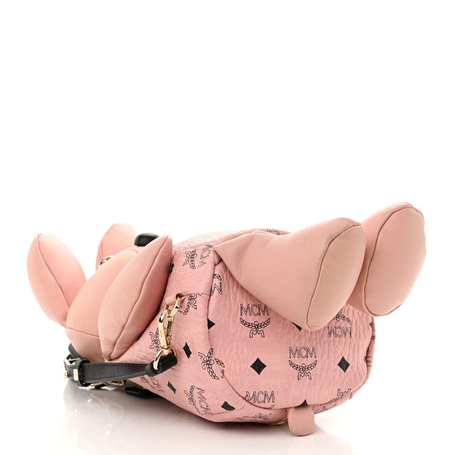 MCM Calfskin Visetos Rabbit Zoo Doll Backpack Soft Pink 4 of 9