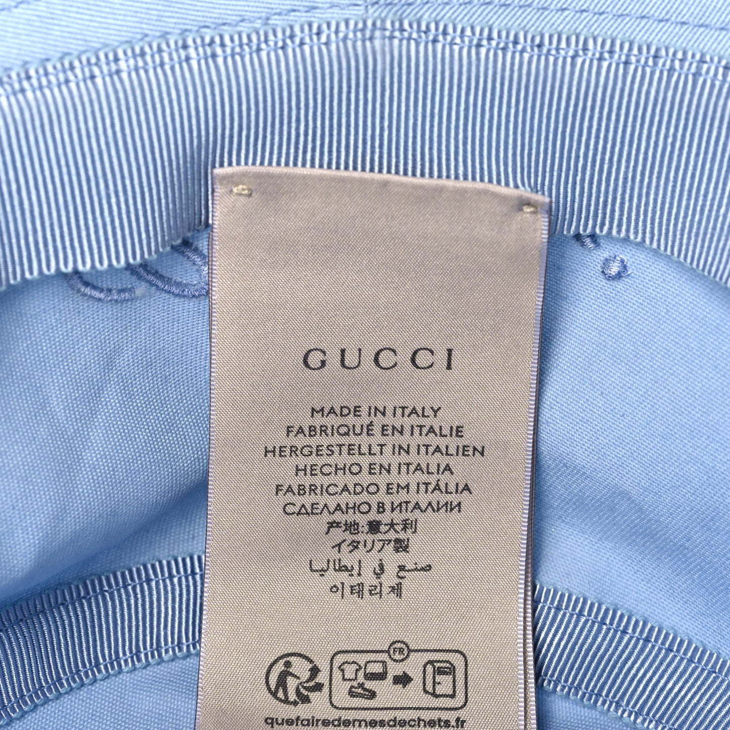 Cotton Logo Cabris Bucket Hat L Porcelain Light Blue