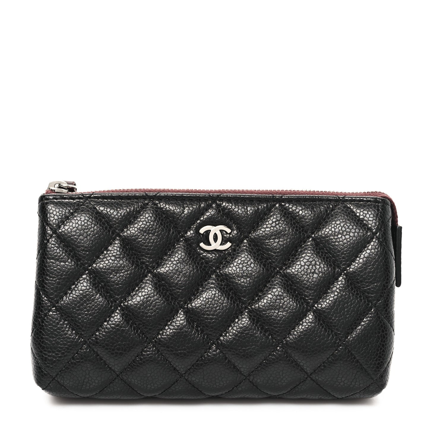 Caviar Quilted Cosmetic Case Black