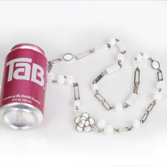 Camellia Chain Necklace White