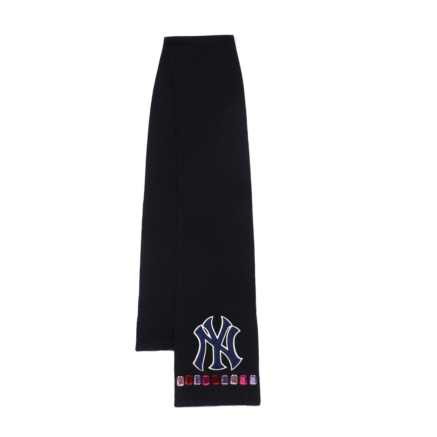 X MLB Wool Crystal NY Yankees Scarf Black