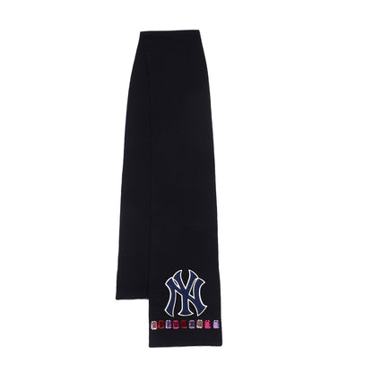 Gucci X MLB Wool Crystal NY Yankees Scarf Black 1 of 4