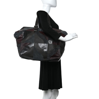 Bottega Veneta Suede Nappa Croc Embossed Patchwork Travel Bag Multicolor 2 of 8