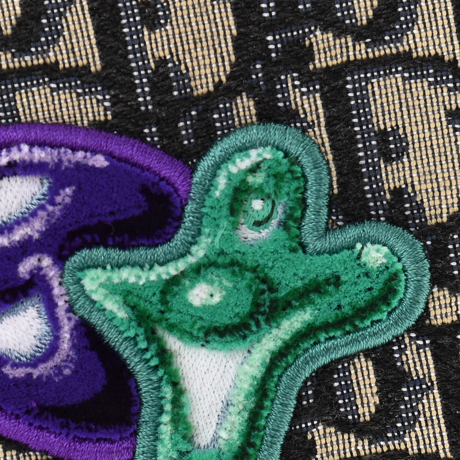 Christian Dior X KENNY SCHARF Oblique Canvas Embroidered Patches Crossbody Charcoal 10 of 10