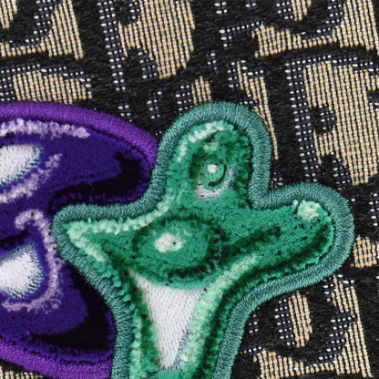 Christian Dior X KENNY SCHARF Oblique Canvas Embroidered Patches Crossbody Charcoal 10 of 10