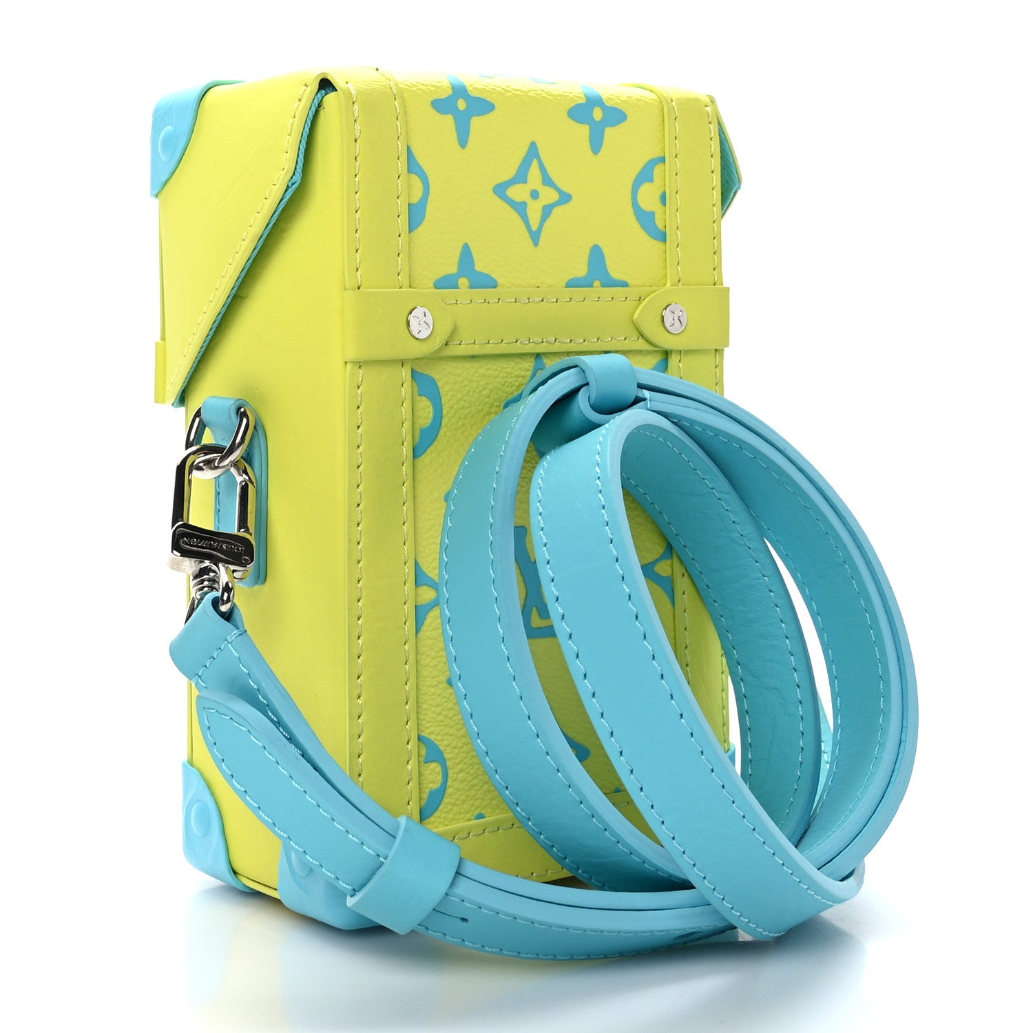 Louis Vuitton Monogram Playground Vertical Trunk Wearable Wallet Lime 4 of 9