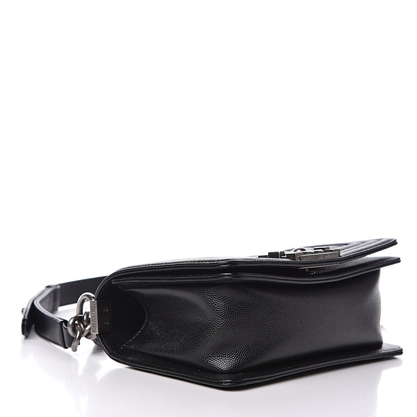 Caviar Quilted Small Boy Flap Black