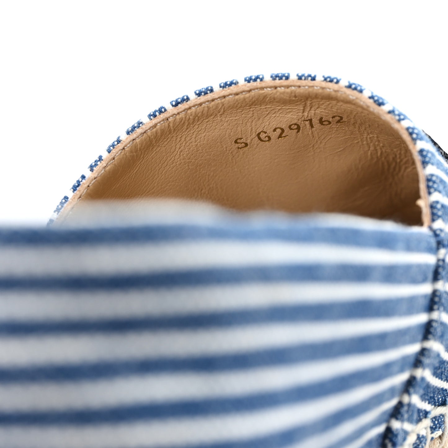 Canvas Striped Patent CC Espadrilles 35 Navy Black