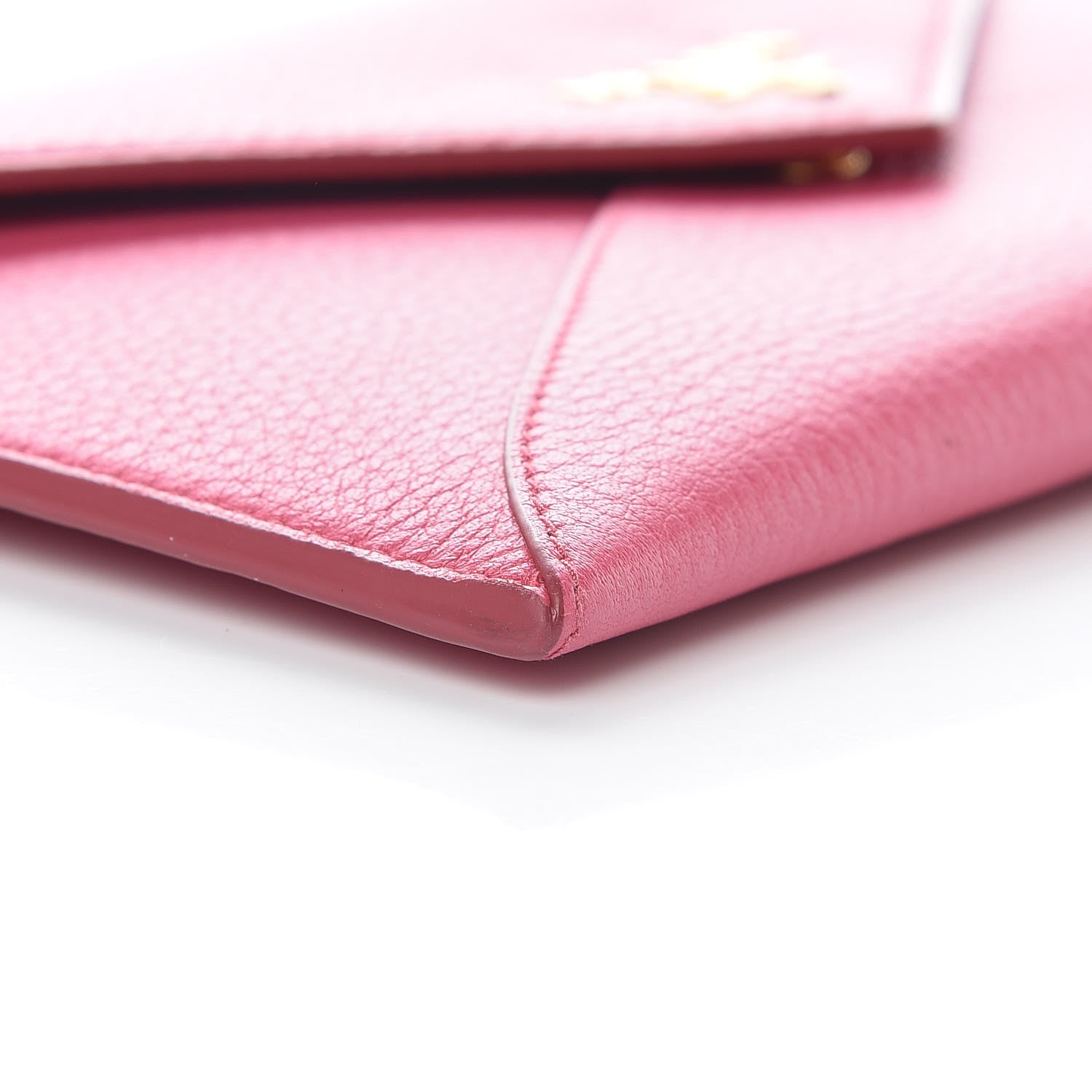 Prada Vitello Grain Letter Wallet Peonia 5 of 9
